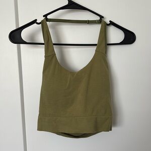 Green cropped halter